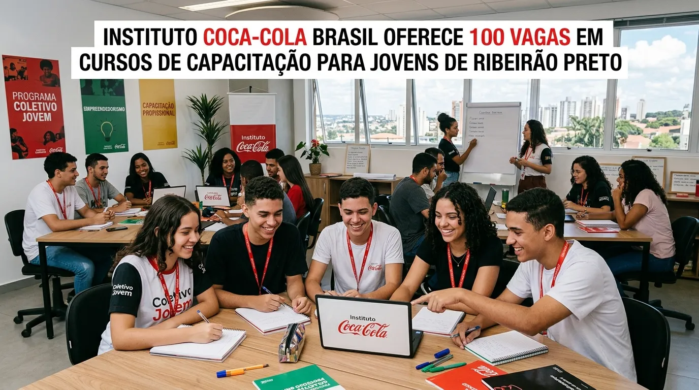 Instituto Coca-Cola disponibiliza 100 vagas em cursos de capacitação para jovens de Ribeirão Preto